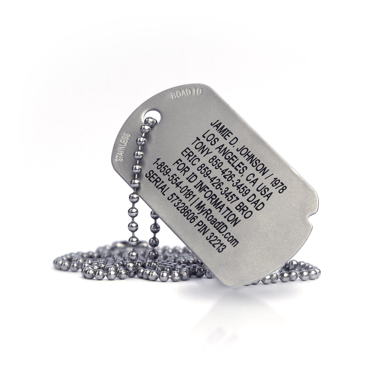 Patriotic Cat Design Adult Dog Tag Chain Necklace by TooLoud