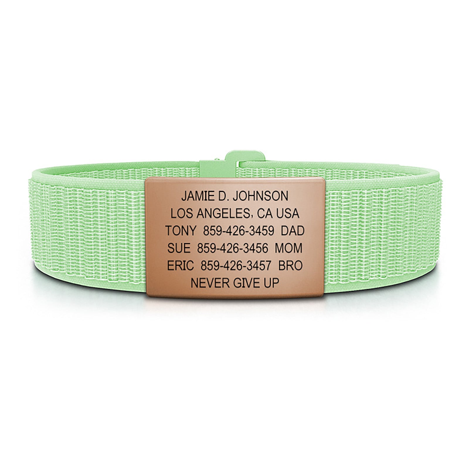 Nylon Loop ID - XL - With iD Profile ID 19mm Rose Gold Limited | Mint Green ROAD iD