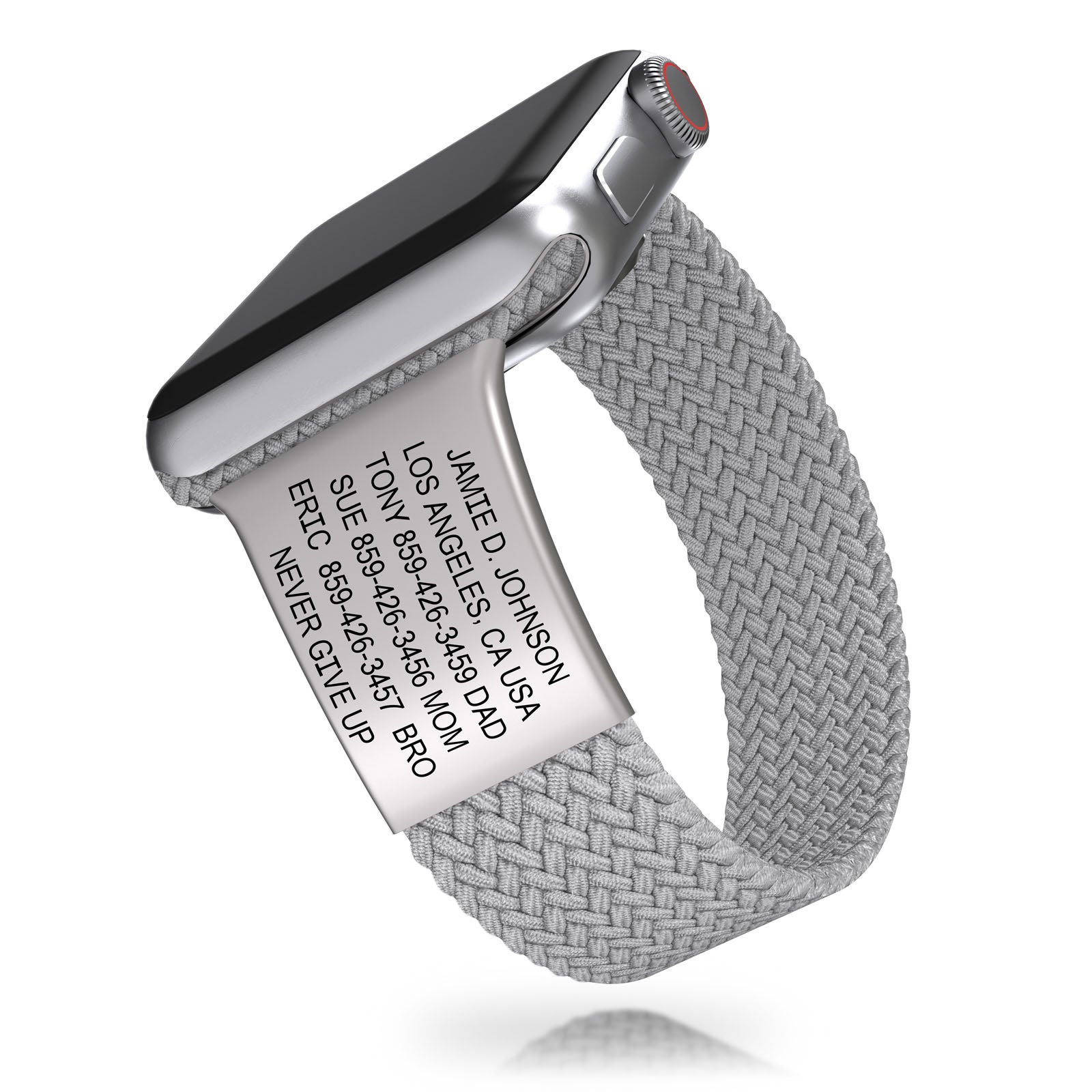 Apple Watch Medical ID - With iD Profile ID Slate Series 3-10 | Braided Solo Loop ROAD iD