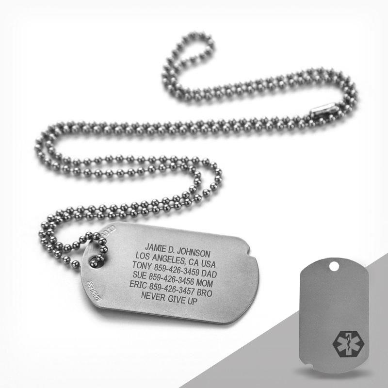 The Fixx ID Dog Tag in Sleek Matte Finish ROAD iD