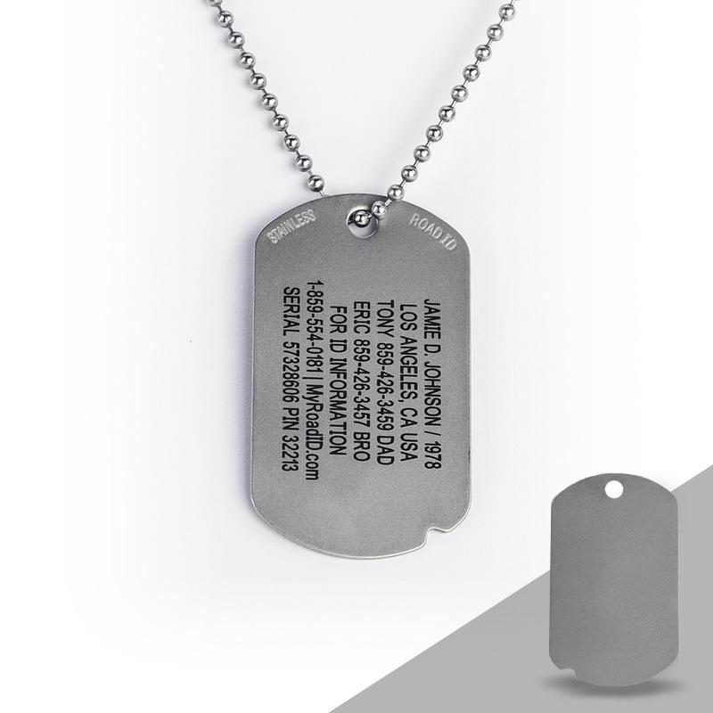 The Fixx ID Dog Tag in Sleek, Matte Finish | ROAD iD